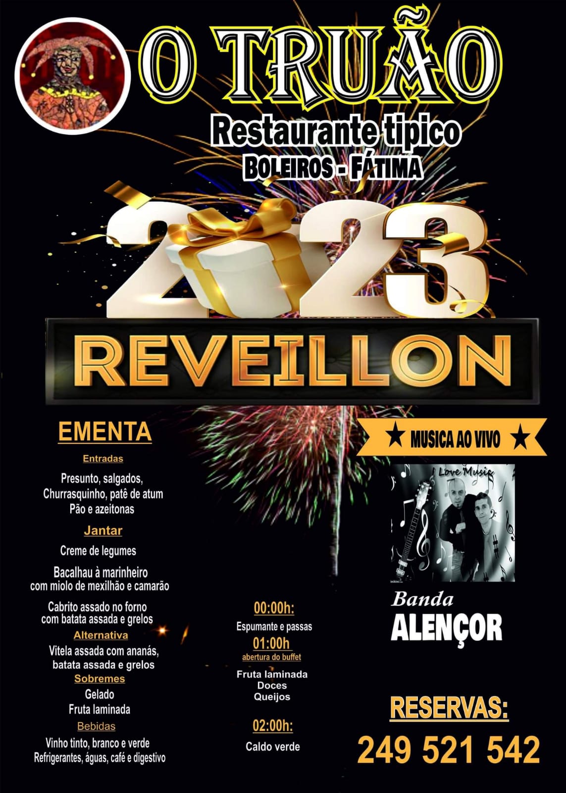 Reveillon Restaurante Truão 2023
